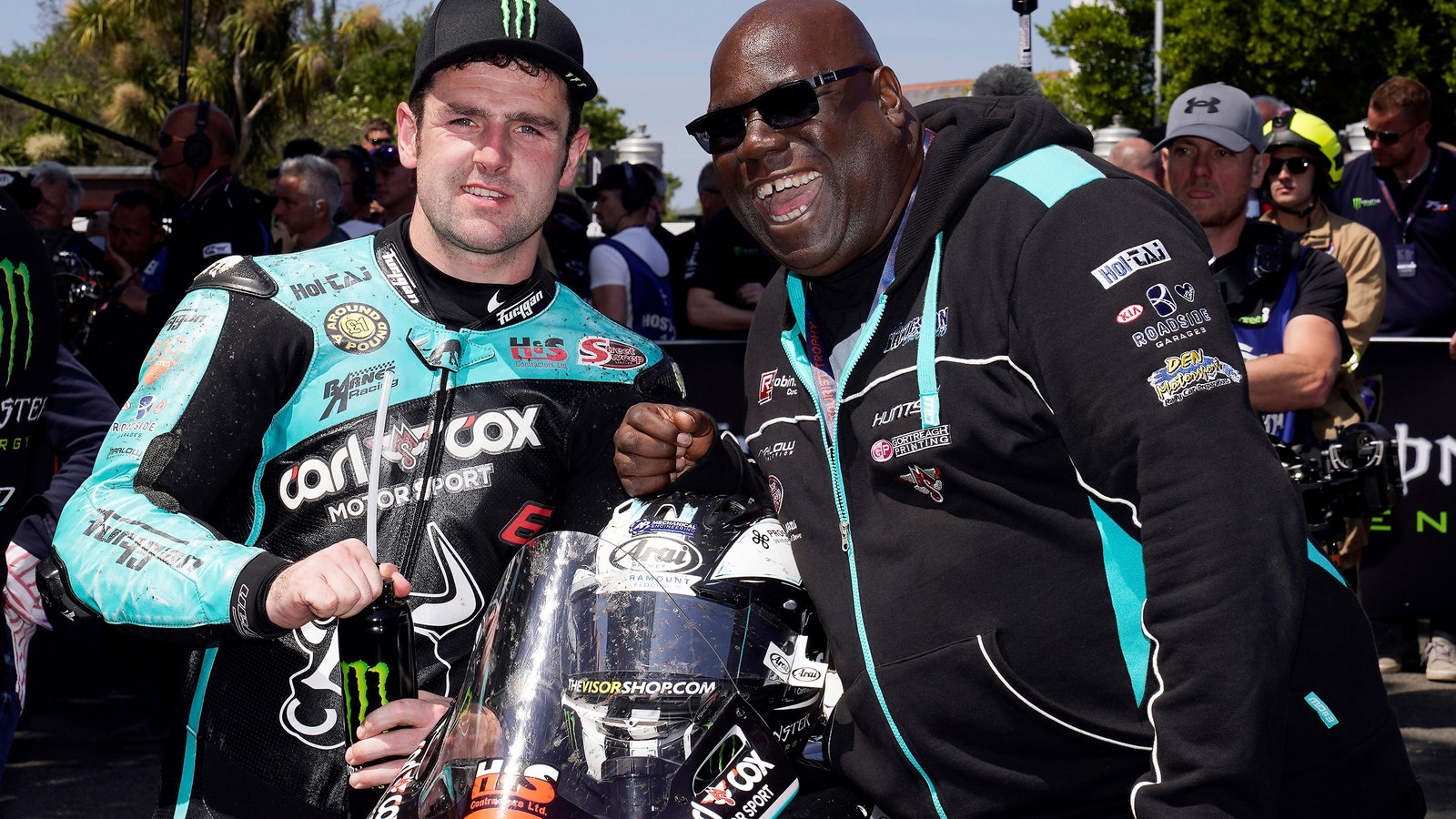 Michael Dunlop, Carl Cox. Credit: Carl Cox Motorsport.